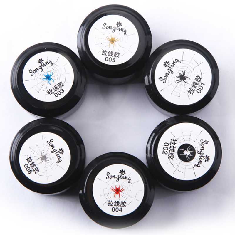 

6color/set 8ml Spider Gel nail polish DIY Nail Design Point To Line Drawing Painting Decoration Pulling Silk Spider Gel Lacquer, 6 color set