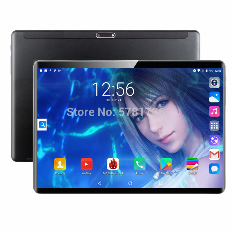 

New 10 Inch Tablet PC Octa Core 6GB RAM 128GB ROM 4G LTE GPS Phone Call 2.5D Tempered Glass Google Play Tablet pc, Black