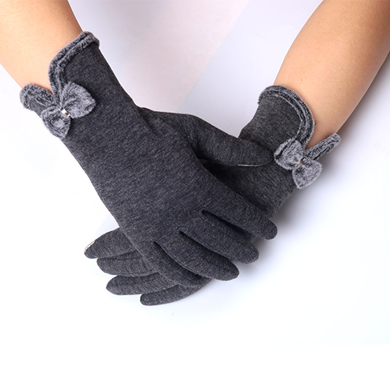 

Female Gloves Luva Winter for Women With Bow Fitness Ladies Glove Guantes Mujer Outdoor Mitten Heated Phone Touch Screen Gloves