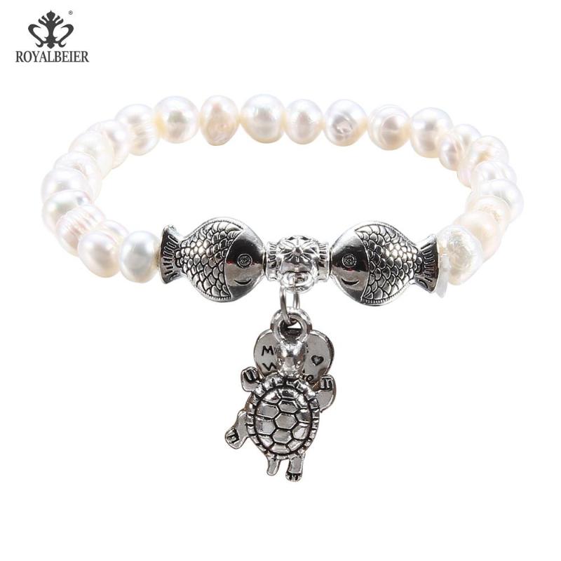 

Turtle Accessories Beaded Bracelets Irregular Natural Freshwater Pearl Bracelet Elastic Adjustable Fashion Women's Jewelry, Golden;silver