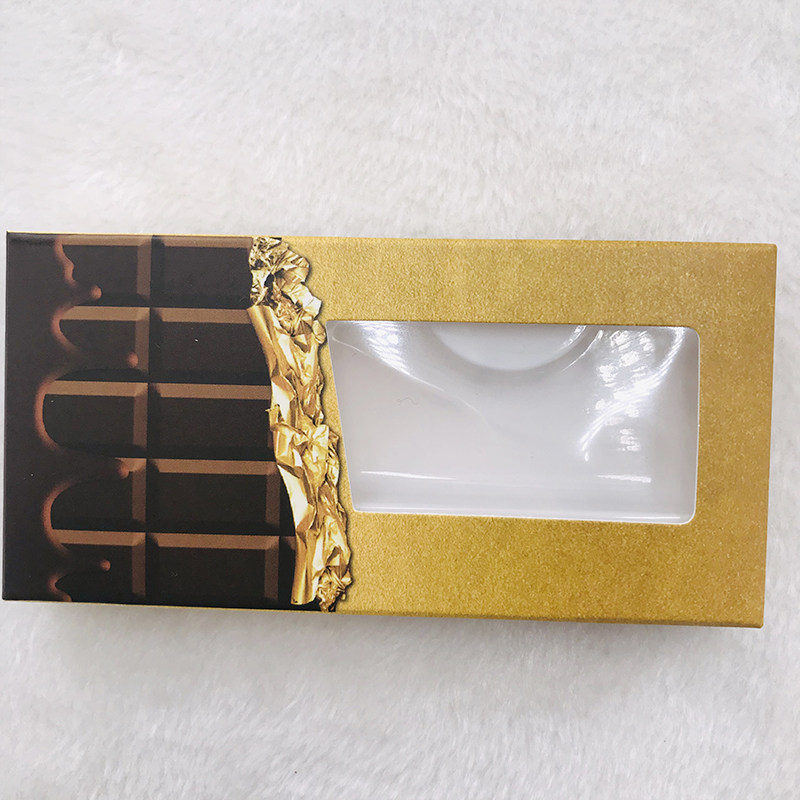 

Custom private lashes box chocolate lashes packing empty eyelashes boxes
