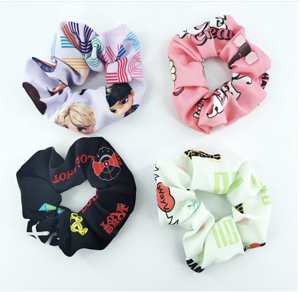 

10pcs/lot free shipping bts/lackpink/nct127/exo hairbands, Slivery;white