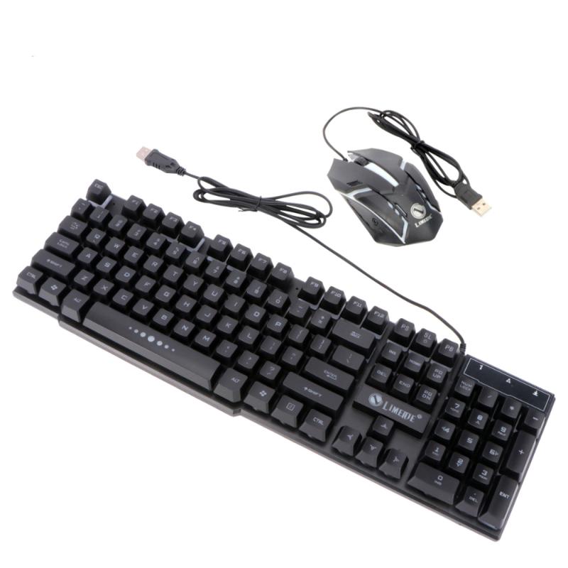 

1 Set Gaming Keyboard Mouse Hover Keyboard Mouse Computer Usb Lighting Wired for Laptop Game