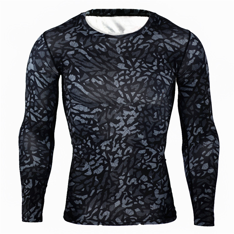

Compression Sport Shirt Men Long Sleeve Camouflage Fitness 3D Quick Dry Men' Running T-shirt Gym Workout Clothing Top Rashgard