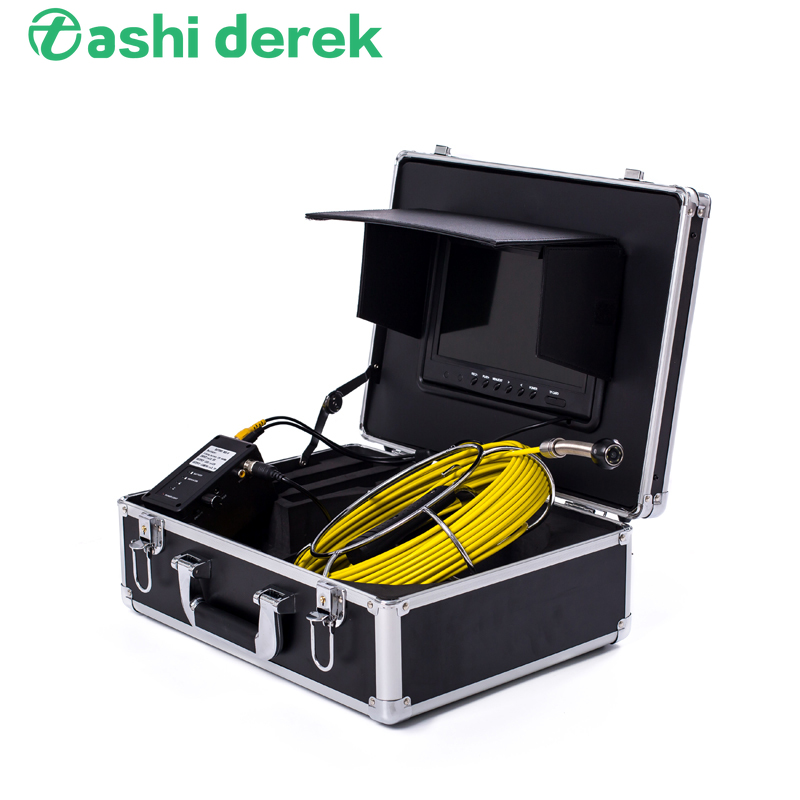 

support alumnium box night vision waterproof 100m cable 7'' TFT LCD color monitor long battery with metal case