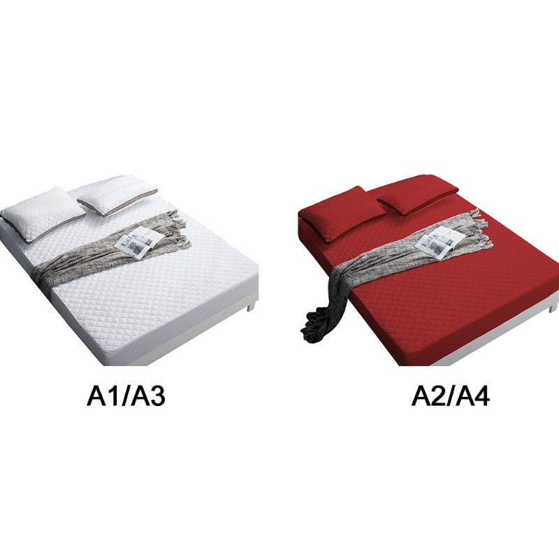 

Bed Cover Brushed Fabric Quilted Thickening Mattress Protector Waterproof Mattress Topper Pad Cover Home Hotel Bedding Sheet