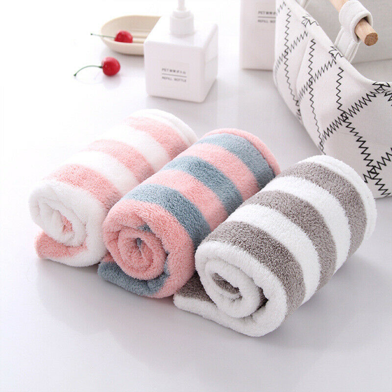 

New Home Women Striped Rapid Quick Drying Hair Towel Quick Dry Hair Hat Bath Wrap Towel Bathing Cap