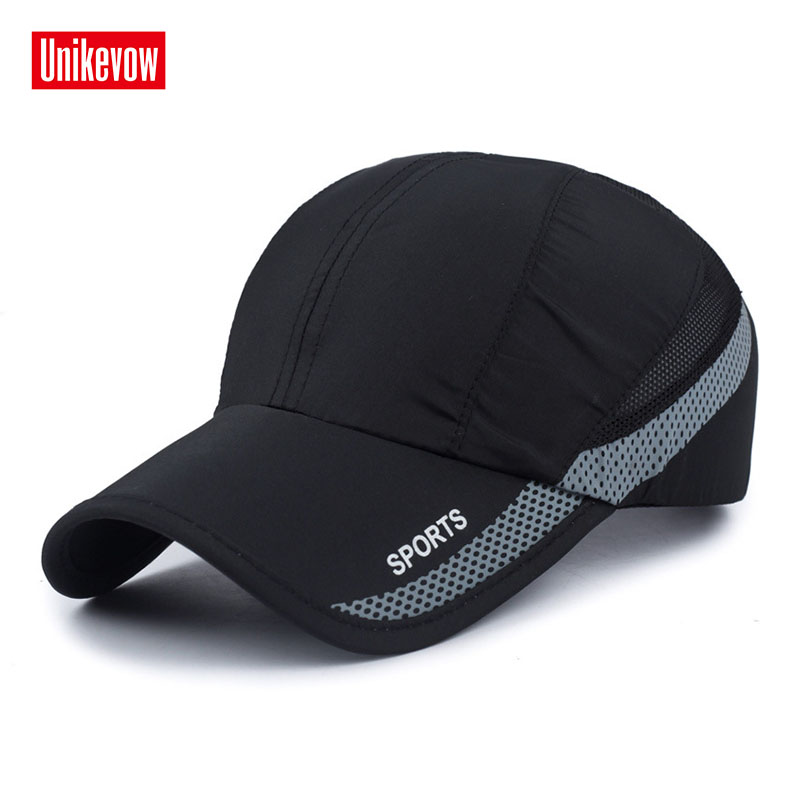 

2020 Unisex Baseball Caps Motorcycle Cap Light Hat Quick Dry Men Women Casual Summer Hat, S black