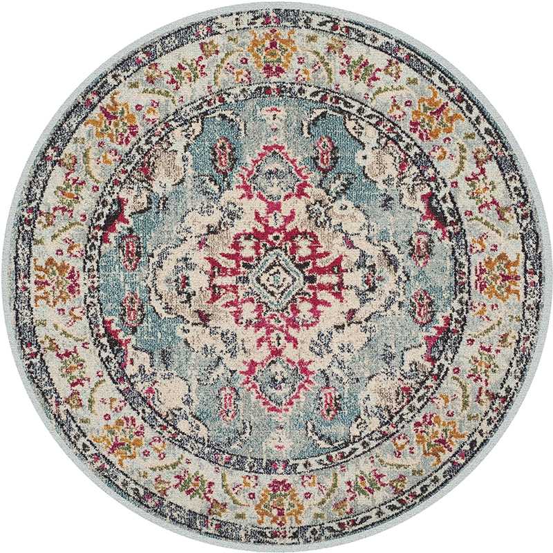 

Persian Retro Style Round Carpets For Living Room American Bedroom Rugs And Carpet Home Area Rugs Floor Coffee Table Study Mat, 22