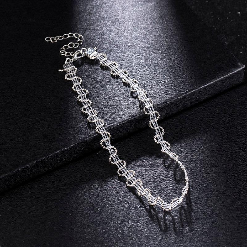 

Black Beaded Woven Choker Necklace Fashion Necklaces for Women 2020 Statement Chain Necklace Valentines Day Gift fashion
