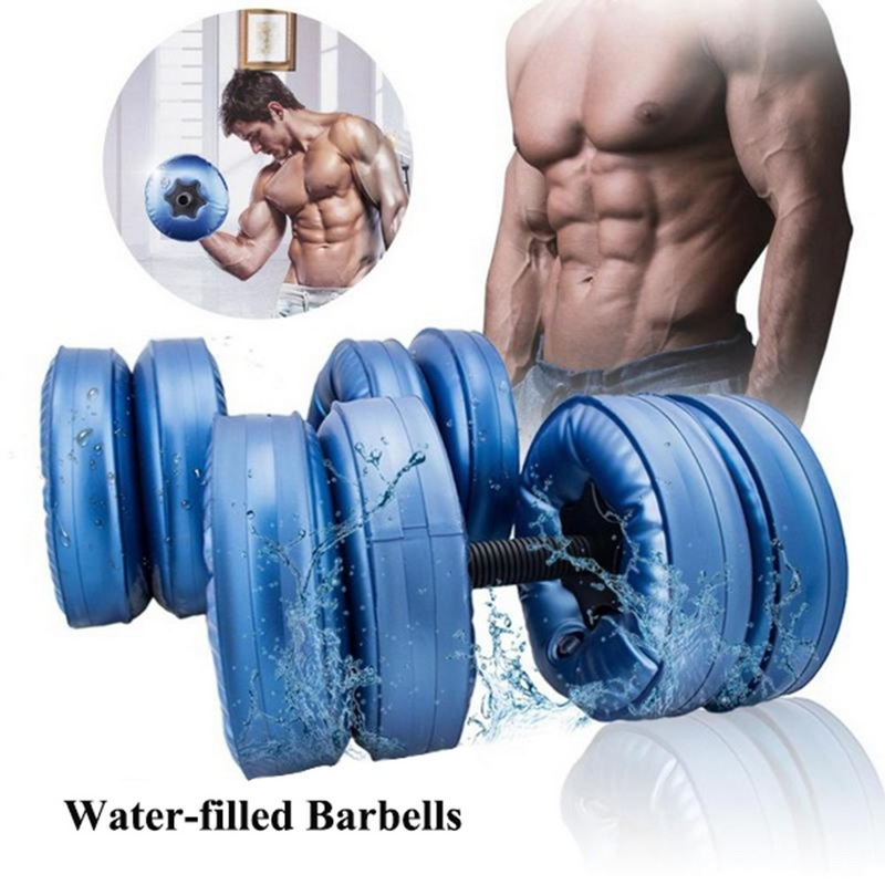 

A Pair New Flexible Water Dumbbell Heavey Weight Dumbbell Gym Home Exercise Equipment Black For Bodybuilding, Red