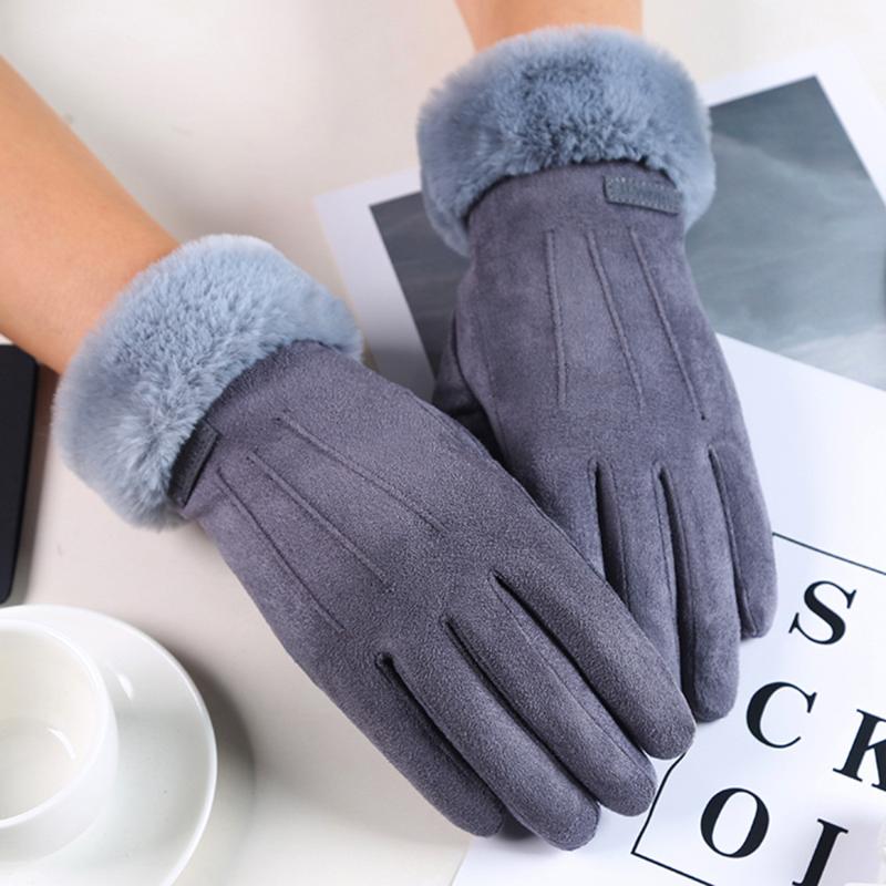 

Women's Gloves In Autumn And Winter Windproof Warm Plus Velvet Gloves