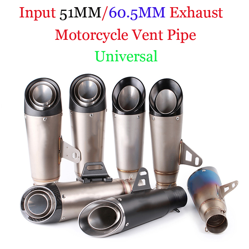 

Moto Exhaust Muffler Tip Pipe Silp On Modified 38-60.5mm Universal Motorcycle Stainless Steel Exhaust System