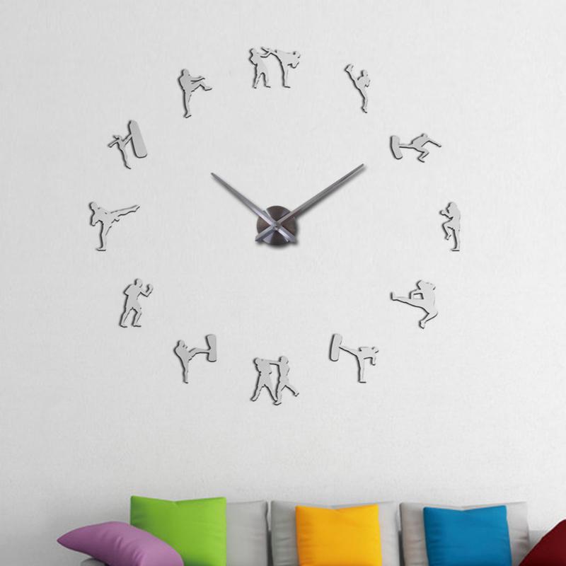

home decoration modern needle quartz stickers acrylic stickers 3d diy acrylic mirror wall clock watch clocks living room klok