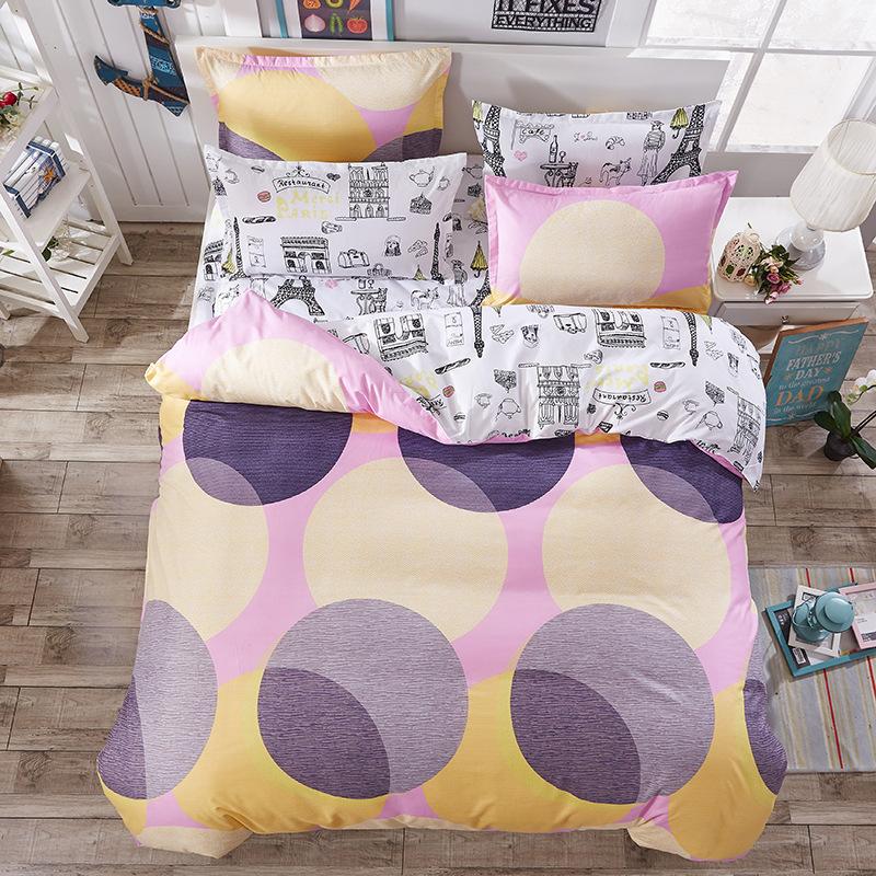 

3/4 pcs Bedding Set Creative Pattern Duvet Cover Quilt Comforter Blanket Pillow Case Bed Linen Adult Kids, As photo 24