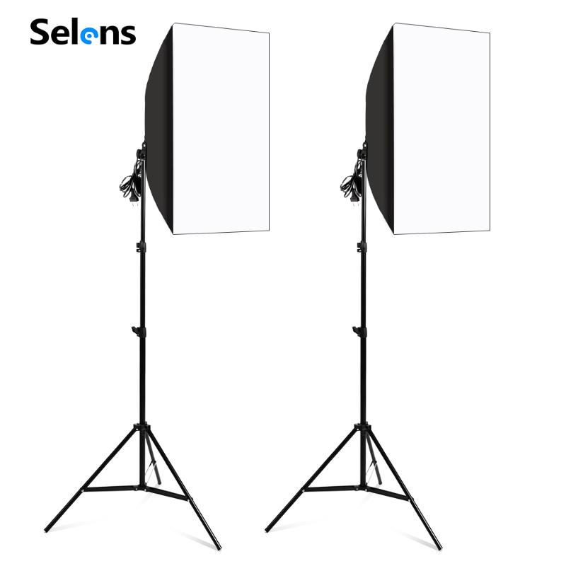 

2pcs Photography Softbox Lighting Kits 50x70CM Professional Continuous Light System With E27 Socket For Photo Studio Equipment