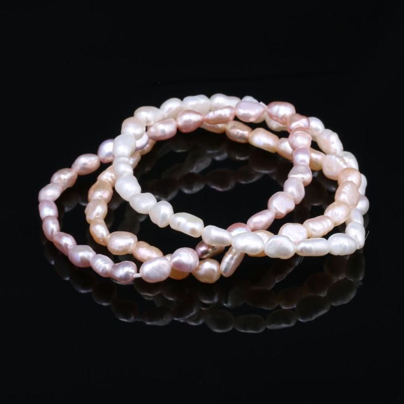 

Irregular Natural Freshwater Rice-shaped Pearl Bracelet Charms For Women Romantic Love Gift