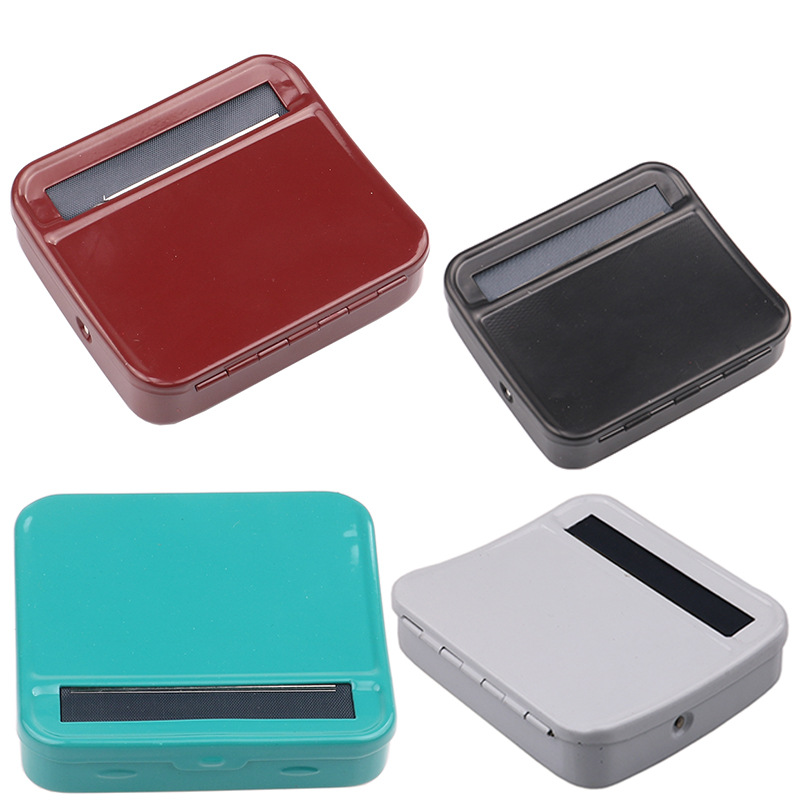 

Metal Automatic cigarette rolling machine Tobacco Smoking gold silver smoke Roller Box Case Fit for 70mm Papers nw
