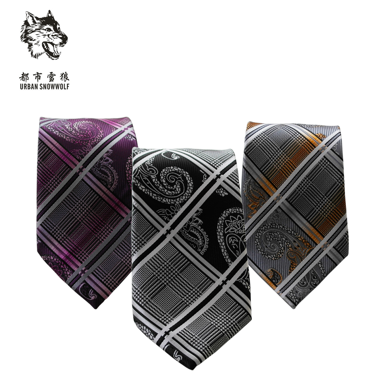 

New Free Shipping fashion Men's male Tie narrow Korean students dress black purple Plaid business British occupation groom