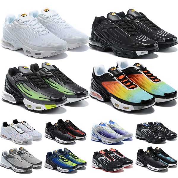 

WITH BOX Designer Tn Plus 3 Tuned Running Shoes Chaussures Triple White Black Hyper Blue USA Neon OG Mens Womens Trainers Sneakers Sports Runners, 8 laser blue 36-45