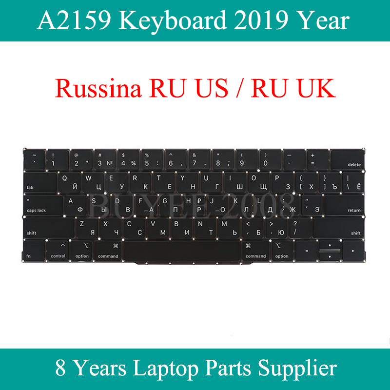 

Original New A2159 Russian Keyboard 2020 Year For Pro Retina 13.3" RU US RU UK A2159 Keyboard Big Enter Small Enter
