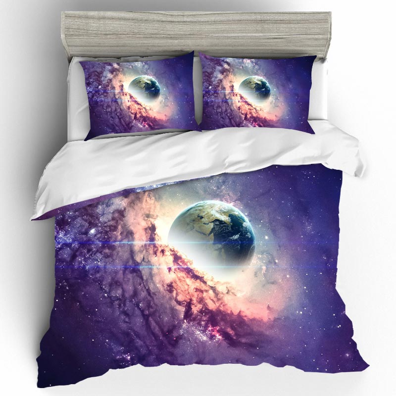 

Bedding Sets Set King Size Queen Colorful Universe Starry Sky Comforter Linen Cotton Duvet Cover Single Bed Luxury Splice, Dq1373