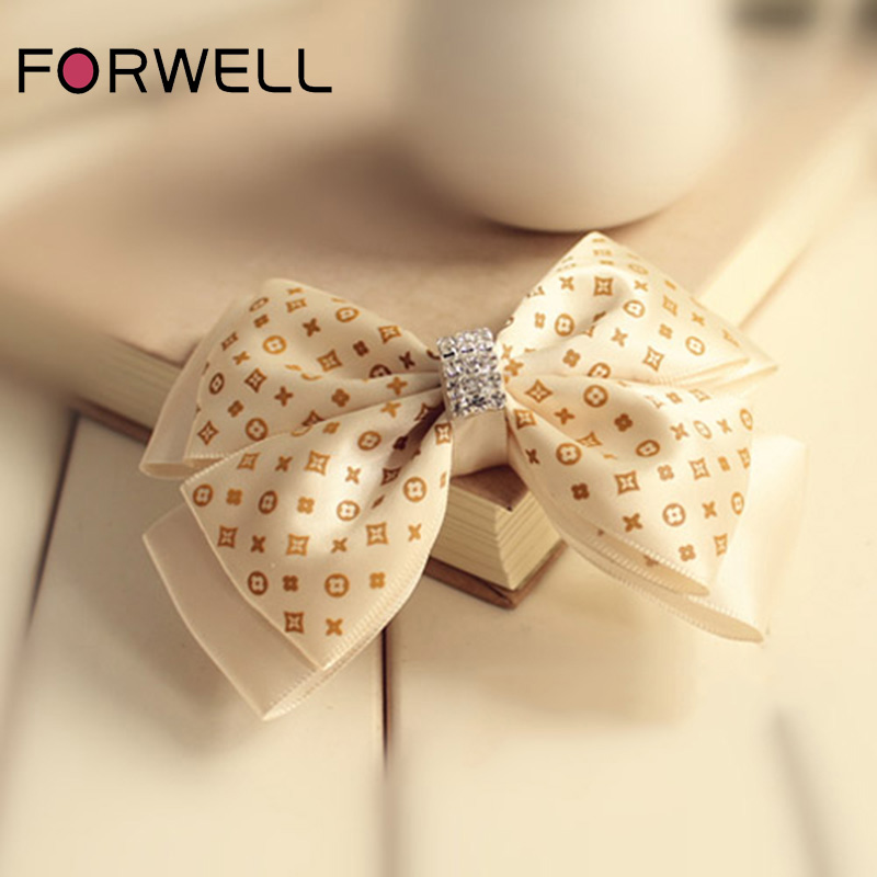 

FORWELL DIY Headdress Flower Hair Jewelry Handmade Women Hair Clip Accessories Sweet Ribbon Bow Hairpin Headwear