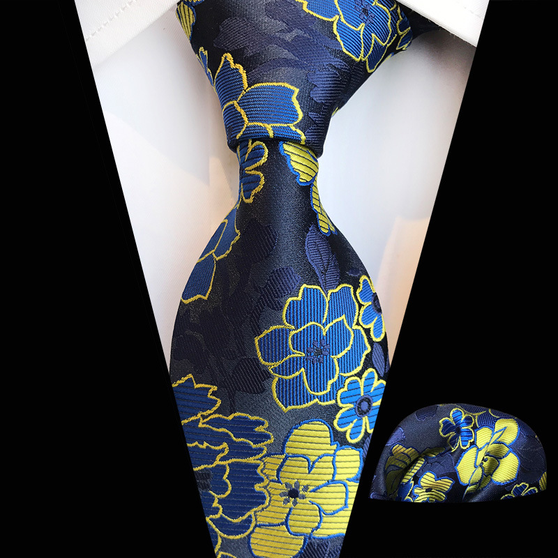 

Neck Ties Linbaiway Paisley Floral Tie Set For Men Polyester Necktie Handkerchief Mens Pocket Square Wedding Custom Logo