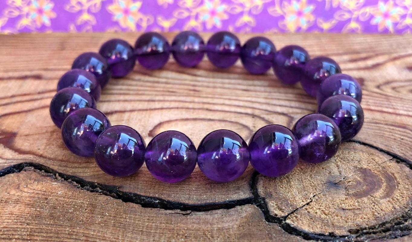 

MG0329 Natural A methyst Purple Crystal Bracelet for Women Stress Relief Yoga Bracelet Healing for All Chakras