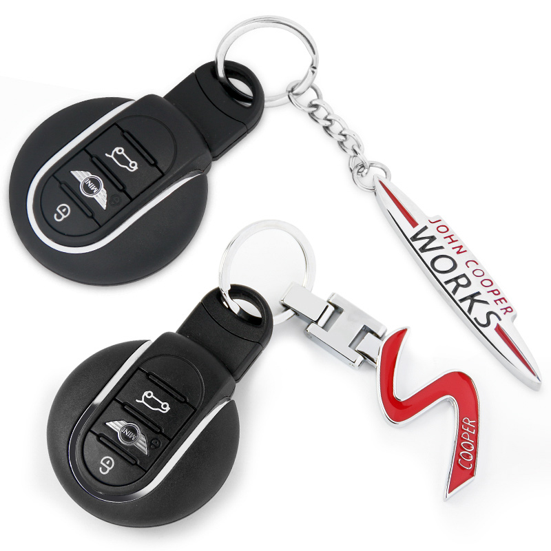 

3D Metal S Emblem Car Keychain Key Ring For Mini Cooper S one JCW Clubman Countryman Paceman R56 R55 R60 R61 F55 F56 F54 F60
