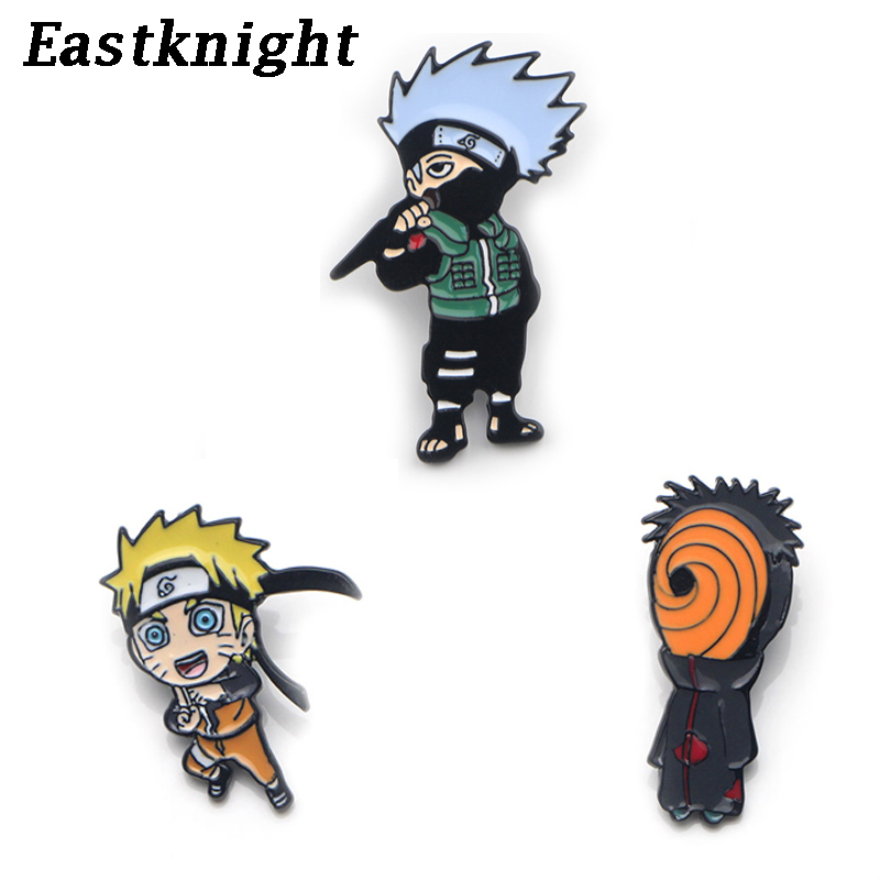 

K308 Naruto Kasisi Cartoon Metal Enamel Pins and Brooches for Women Men Lapel Pin Backpack Bags Badge Gifts 1pcs