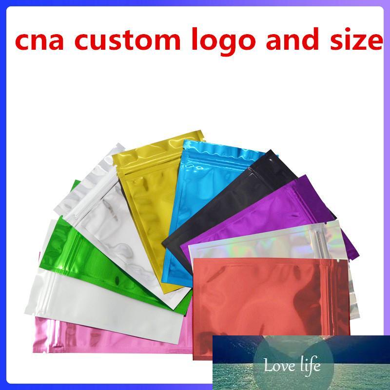 

Premium Smell Proof Bag Double Sided Color Mylar Bags Foil Flat Heat Sealable Sample Packaging Bag Can Custom