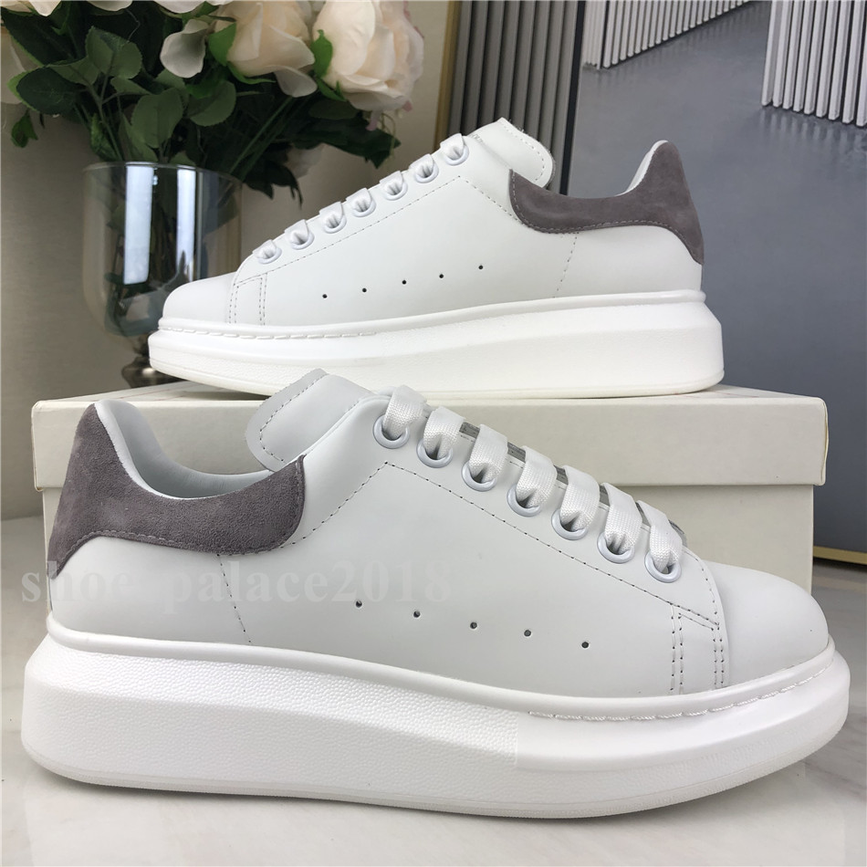 

Trendy Men Casual Shoes Womens Classic Matte Leather Trainers Oversized Sneakers Espadrilles Platform Shoe Flat Chaussures Comfort Tennis, Blue red tougue