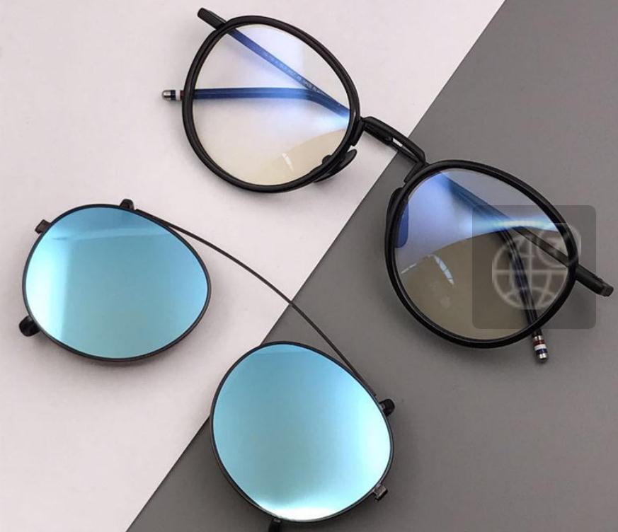 

NEW Sunglasses 710 clip on glasses Frames with Polarized lens Brown e710 plank frame frames men and women myopia eyeglasses