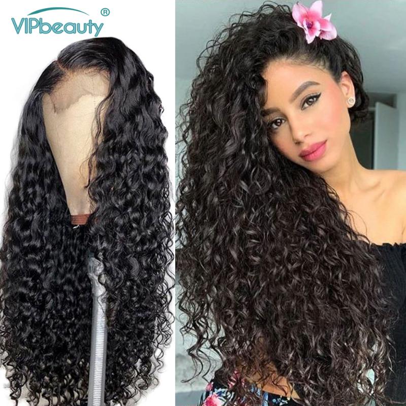 

30 Inch Water Wave Human Hair Wigs Pre Plucked 4x4 Lace Closure Wig 13X6X1 Transparent Lace Wig For Women 150 Remy Brazilian, 13x6x1 hd t lace