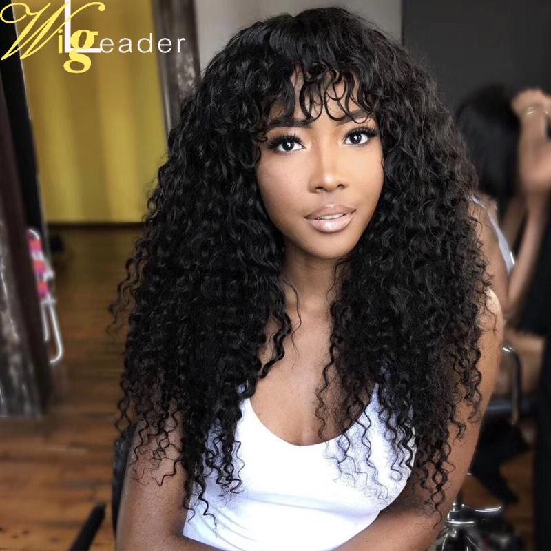 

Remy Human Hair Machine Made Hair Wigs 180% Density Curly Glueless Lace Wigs None Lace Human for Black Women, Machine made wig