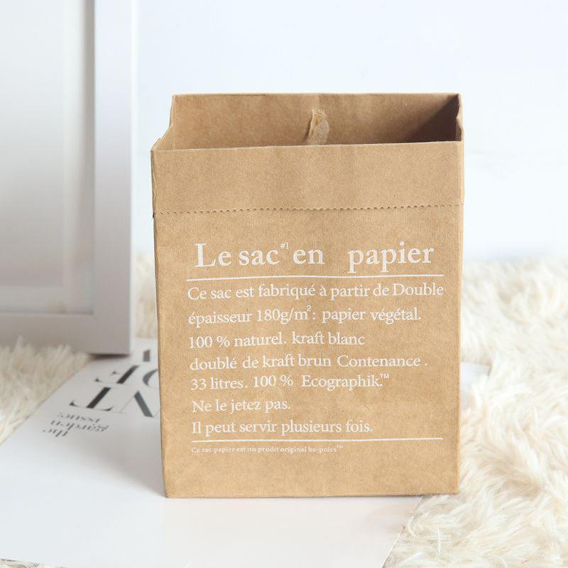 

Cute Storage Bag Kraft Paper Laundry Bag Baby Kids Toys INS Style Letter Flower Washable Kraft Paper Plant Flowers Pots