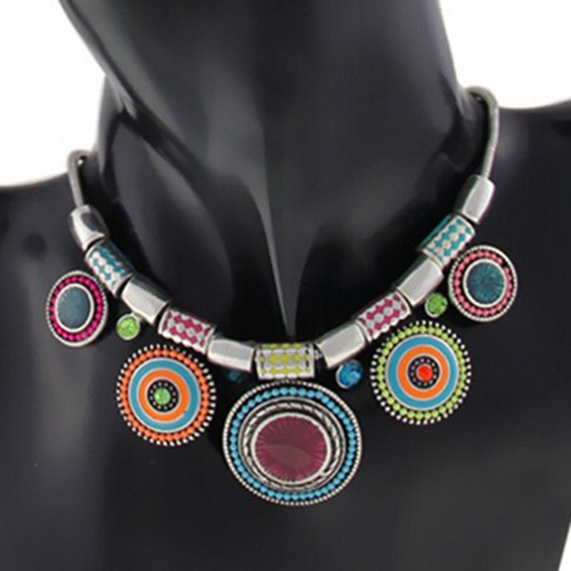 

Bohemia Necklace Pendant Charm Chain Choker Statement Jewelry Necklace Gift Exaggerated For Women Party E2M0