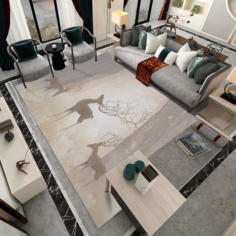 

Silstar Tex Mysterious Antlers Carpet Large Size Soft Tapete Decoration Printed Foor Mats For Home Drawing Room, Stc002-5