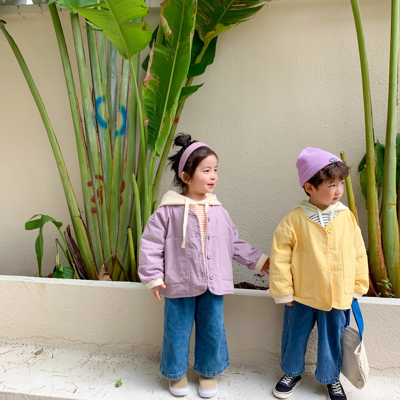 

2020 Autumn New Arrival Girls Candy Color Coat Kids Kroean Design Jackets Girl Coats Kids, Purple