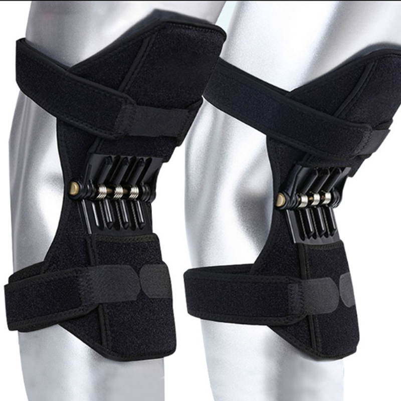 

1Pair Joint Support Knee Pads Non-Slip Power Lift Joint Kneepad Powerful Rebound Spring Force Knee Leg Protector, As show