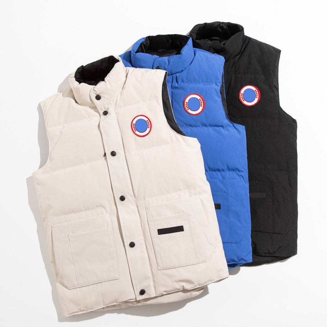 

2020 men vest new classic fashion winter coat Stand-up collar three-dimensional slim High quality waterproof fabric YKK zipper vest, Beige