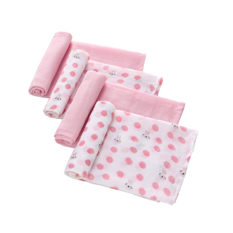 

4 pack 70x70cm 100% cotton Baby Muslin Diaper Cotton Blanket Newborn Soft Swaddle Children Bath Towel Wrap Receiving Blanket, White
