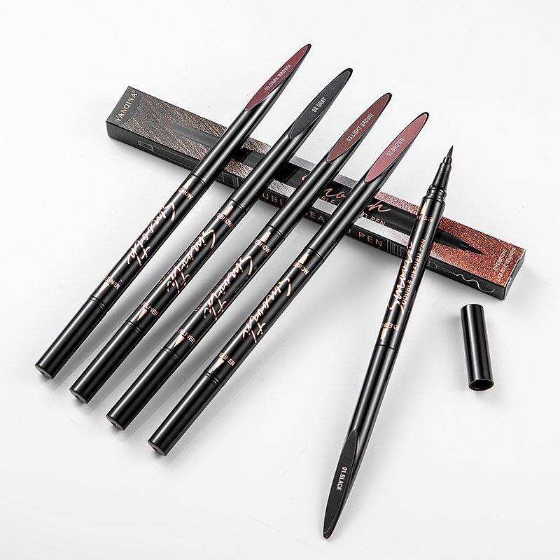 

Waterproof Black Liquid Eyeliner Pencil Makeup Eyebrow Pencil Long-lasting Eye Liner Pen Smooth Fast Dry Cat Eye Cosmetic Tool, 01