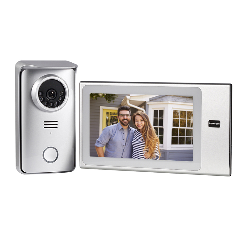

Lermom hot selling 7inch 4 wire Video Doorbell Home Intercom Video Door Phone System 720P HD Monitor 800TVL Doorbell