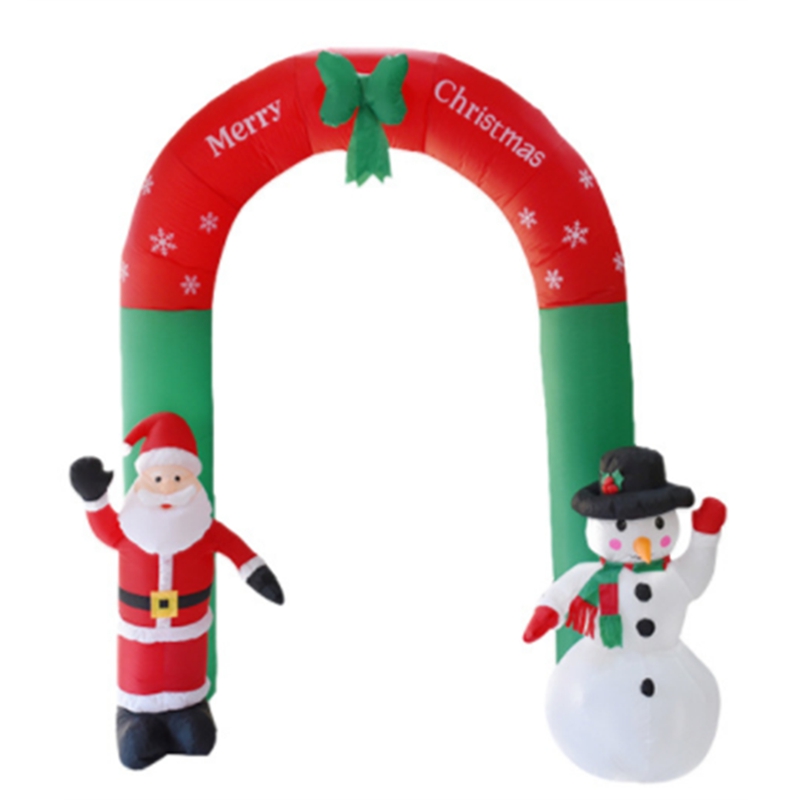 

2.4M Inflatable Arch Door Santa Claus Snowman Christmas Outdoor Ornaments Xmas New Year Party Home Shop Yard Garden Decoration