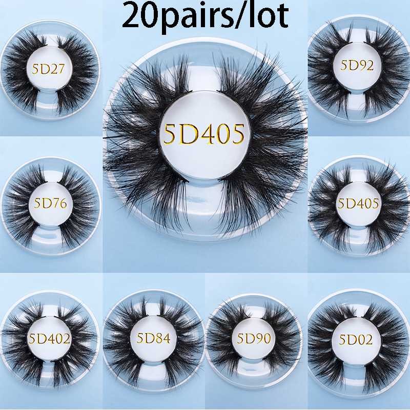 

MIKIWI Custom square box 5D real Mink lashes 20pairs/lot Natural Soft Dramatic Makeup Eyelash Extention resuable popular lashes