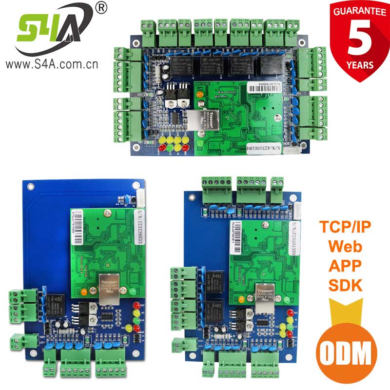 

Four Door Network Access Control Panel Board With Software Communication Protocol TCP/IP Board Wiegand Reader for 4 Door Use