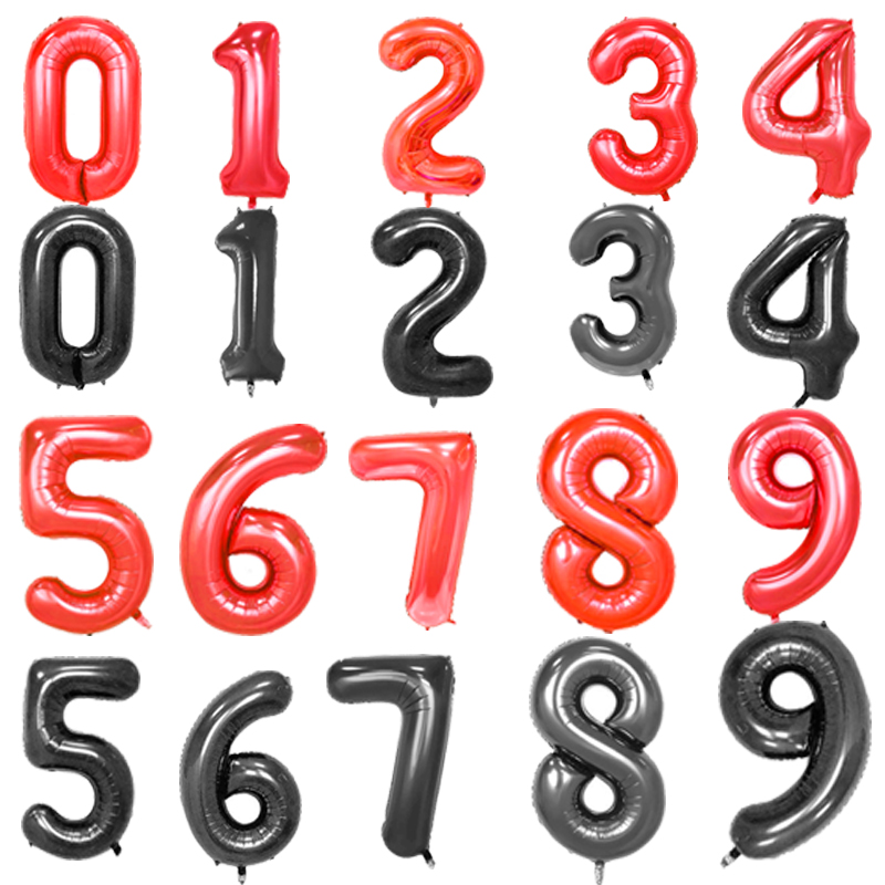 

40inch Digital Helium balloon Number foil Balloons 1pc Baby Shower 1st Digit Globos Birthday Party Decorations kids gifts