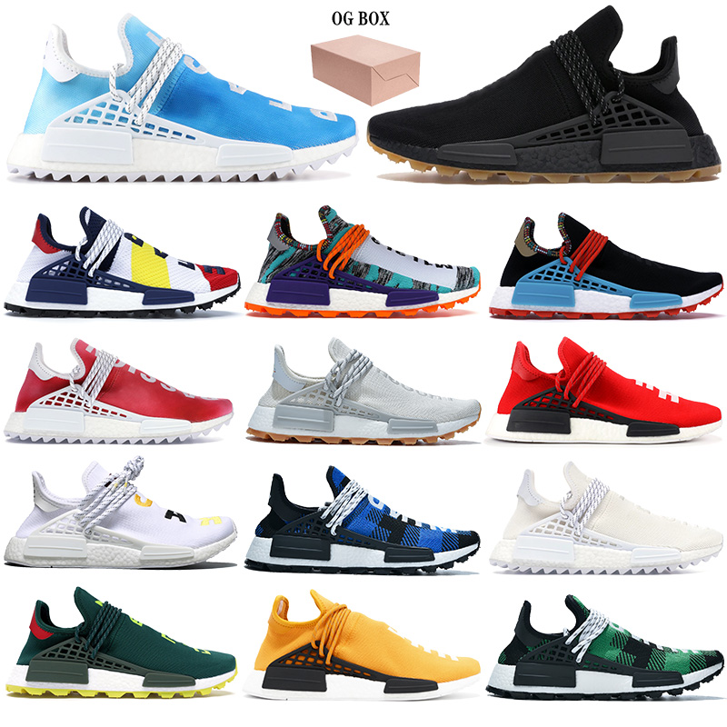 

With Box Human Race Running Shoes Men Women NMD Sneakers HU Hue China pack peace infinite species BBC blue plaid Trainers EUR 36-46, 36.sun calm